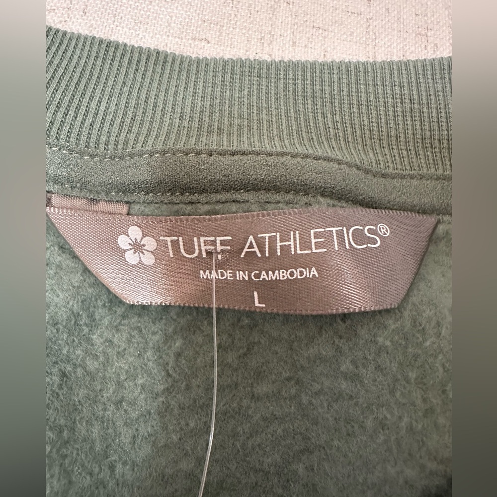 Tuff Athletics Green Off-the-Shoulder Sweater - Picture 5 of 13